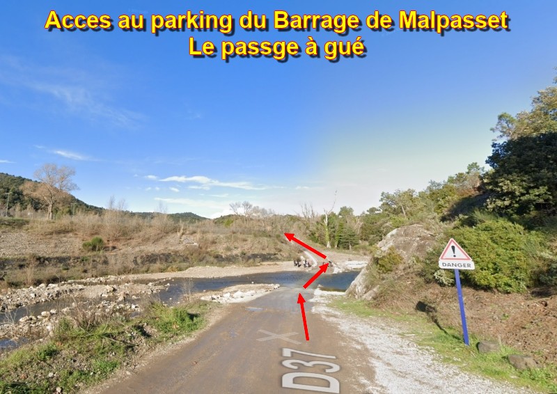 ACCES FREJUS Malpasset 4 Arrivee sur le gue