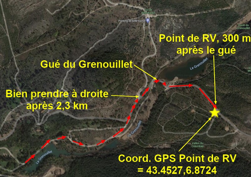 ACCES St RAPHAEL Parking Grenouillet 5 Plan Arrivee