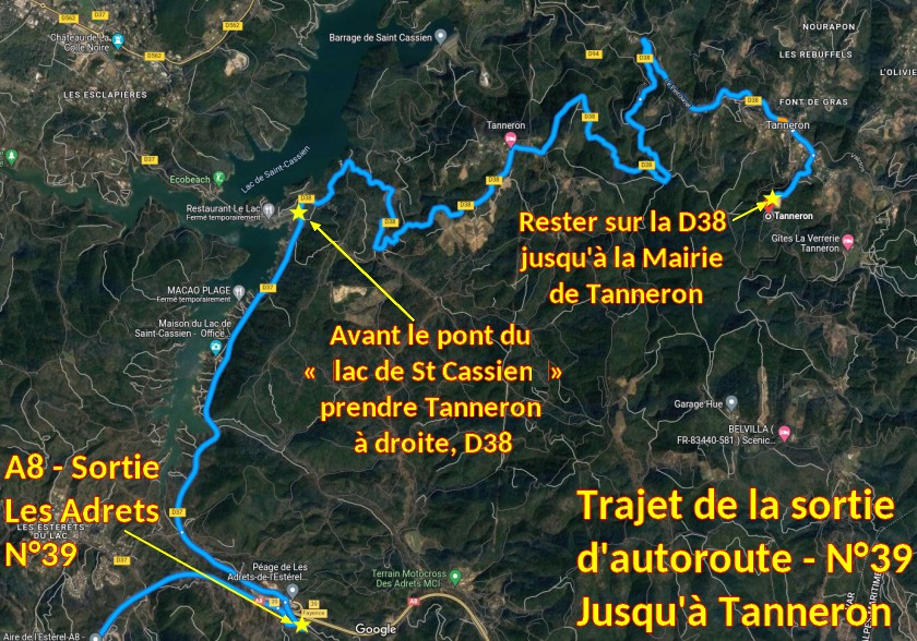 ACCES TANNERON Parking du stade 2 Fin du Trajet depuis autoroute