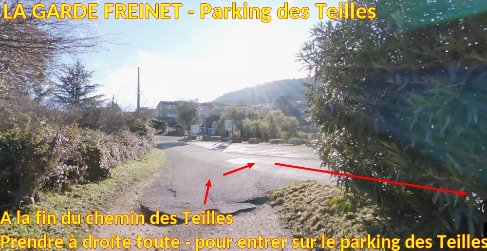 Acces LA GARDE FREINET Parking des Teilles 6 Fin du Ch des Teilles