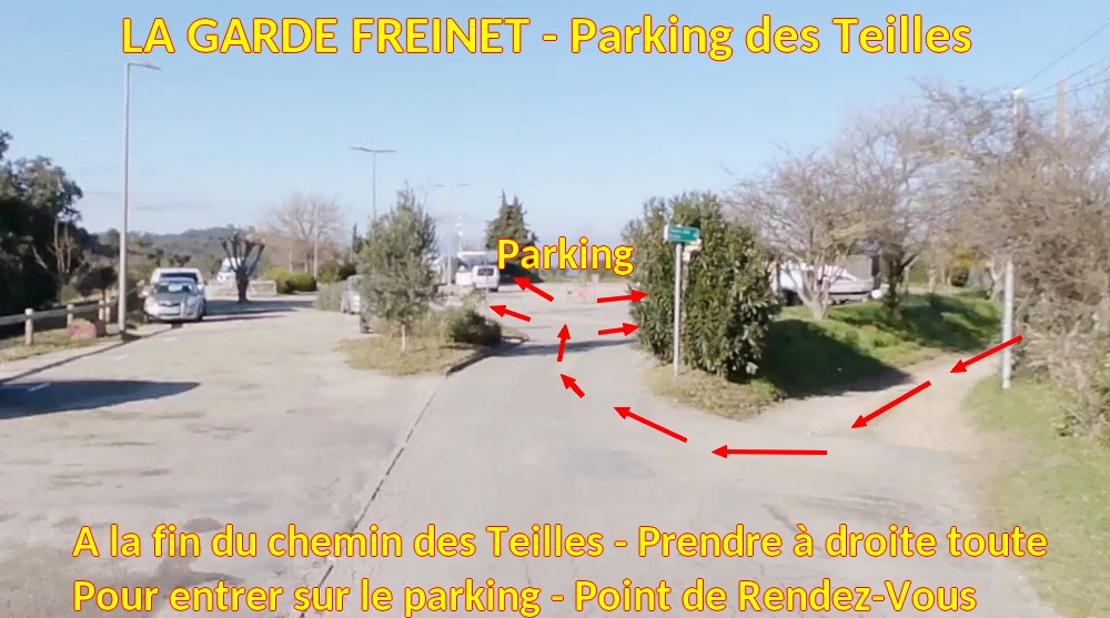 Acces LA GARDE FREINET Parking des Teilles 7 A droite parking des Teilles