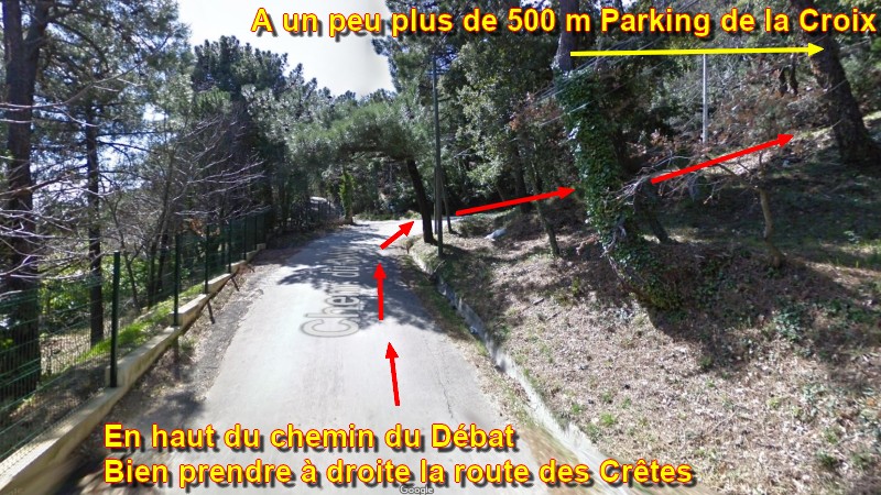 ACCES La GARDE FREINET Parking de la Croix 6 Ch du Debat prendre a droite rte des cretes