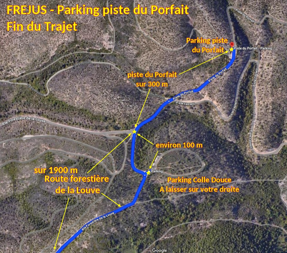 Acces FREJUS Piste Porfait a 6 Fin du Trajet