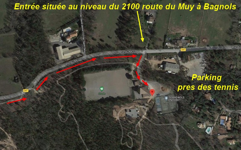 ACCES BAGNOLS D47 Stade et Tennis 3 Plan arrivee