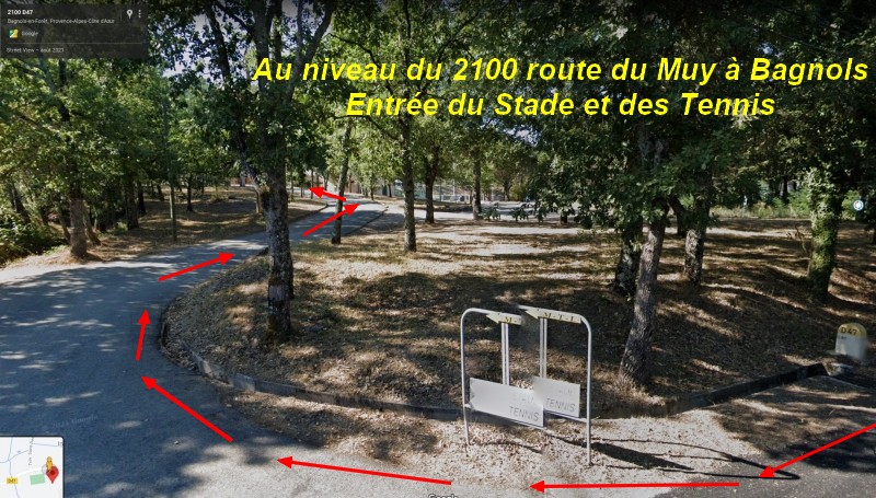 ACCES BAGNOLS D47 Stade et Tennis 5 entree sur la D47
