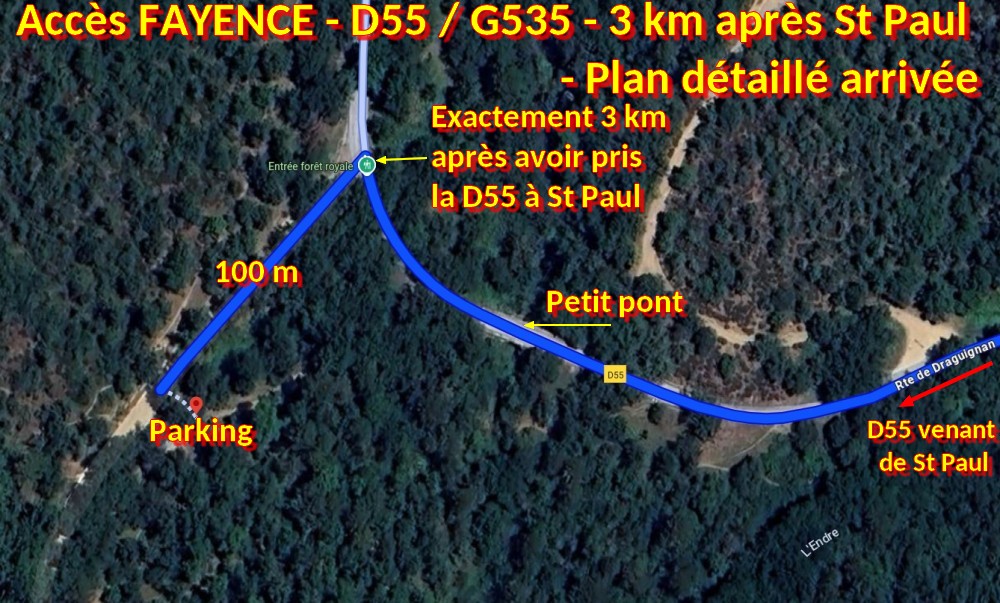 ACCES FAYENCE D55 3 Plan detaille arrivee