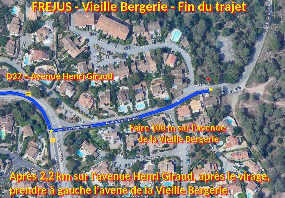 ACCES FREJUS Vieille Bergerie 2 Plan arrivee