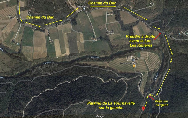 ACCES Les ARCS Tournavelle 3 Plan Arrivee sur parking Tournavelle