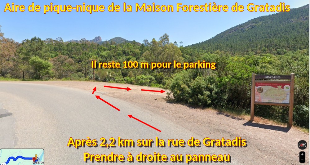 ACCES ST RAPHAEL Maison forestiere de Gratadis 3 Arrivee sur la Maison Forestiere
