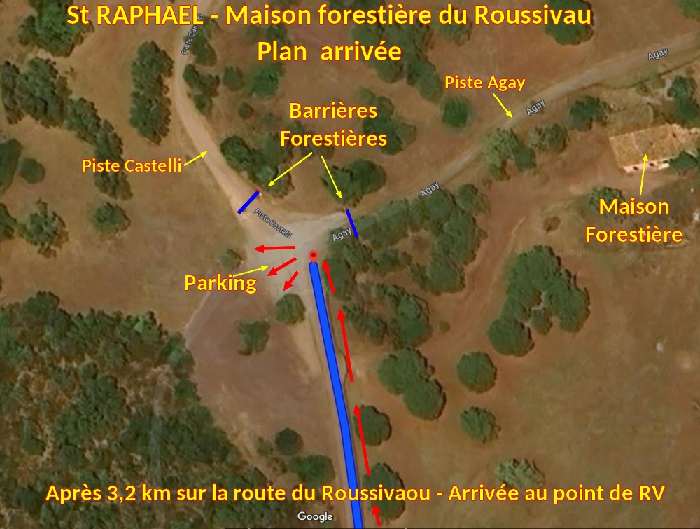 ACCES St RAPHAEL Maison forestiere du Roussivau 4 Plan arrivee