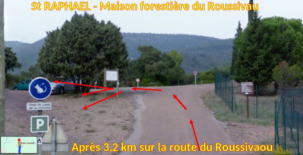 ACCES St RAPHAEL Maison forestiere du Roussivau 5 Arrivee point RV