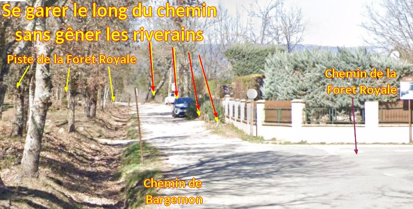 Acces BAGNOLS Fin du chemin de bargemon 4 arrivee au point de RV