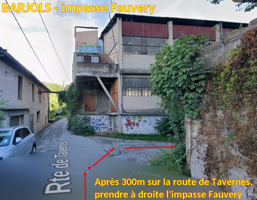 Acces BARJOLS Impasse Fauvery 5 a droite entree impasse