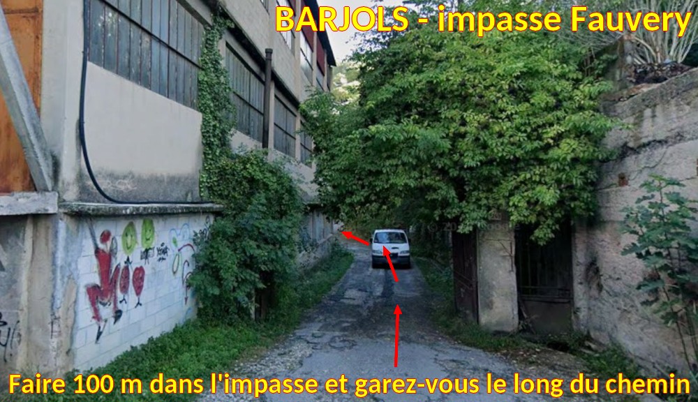 Acces BARJOLS Impasse Fauvery 6 entree impasse