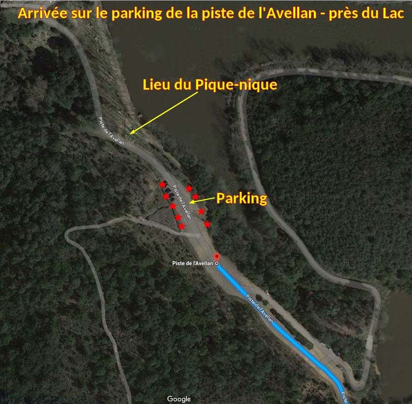 Acces FREJUS Piste de l Avellan 3 Plan arrivee Parking