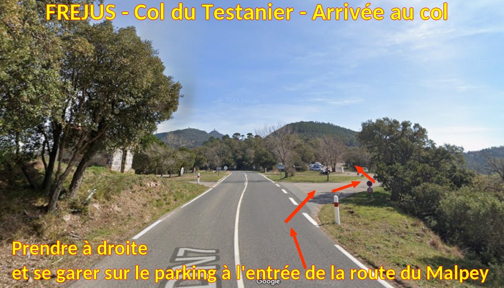 Acces FREJUS Testanier droite 3 au col a droite