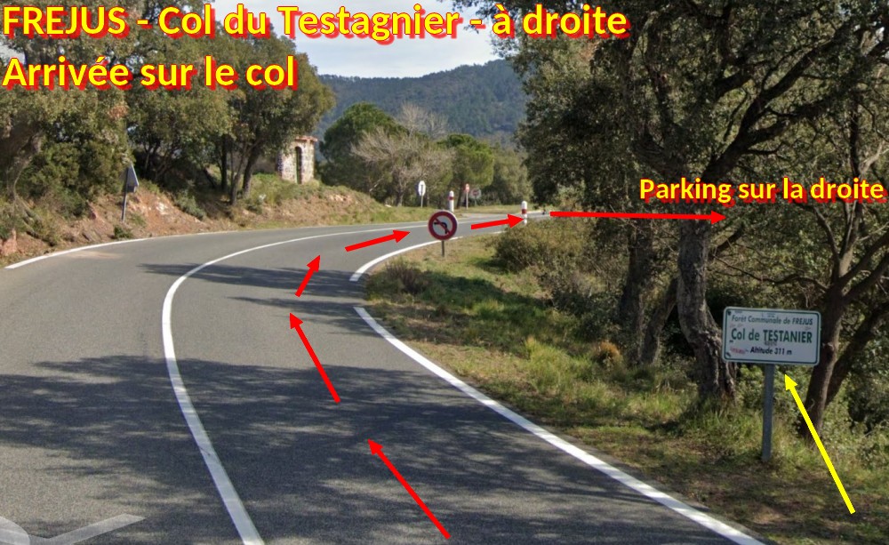 Acces FREJUS Testanier droite 4 Arrivee au col