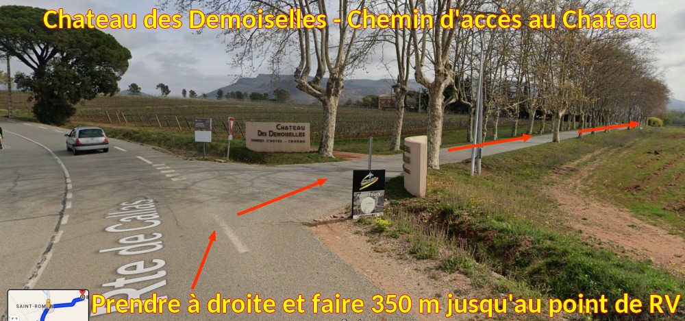 Acces LA MOTTE Demoiselles 4 D25 Arrivee sur le domaine