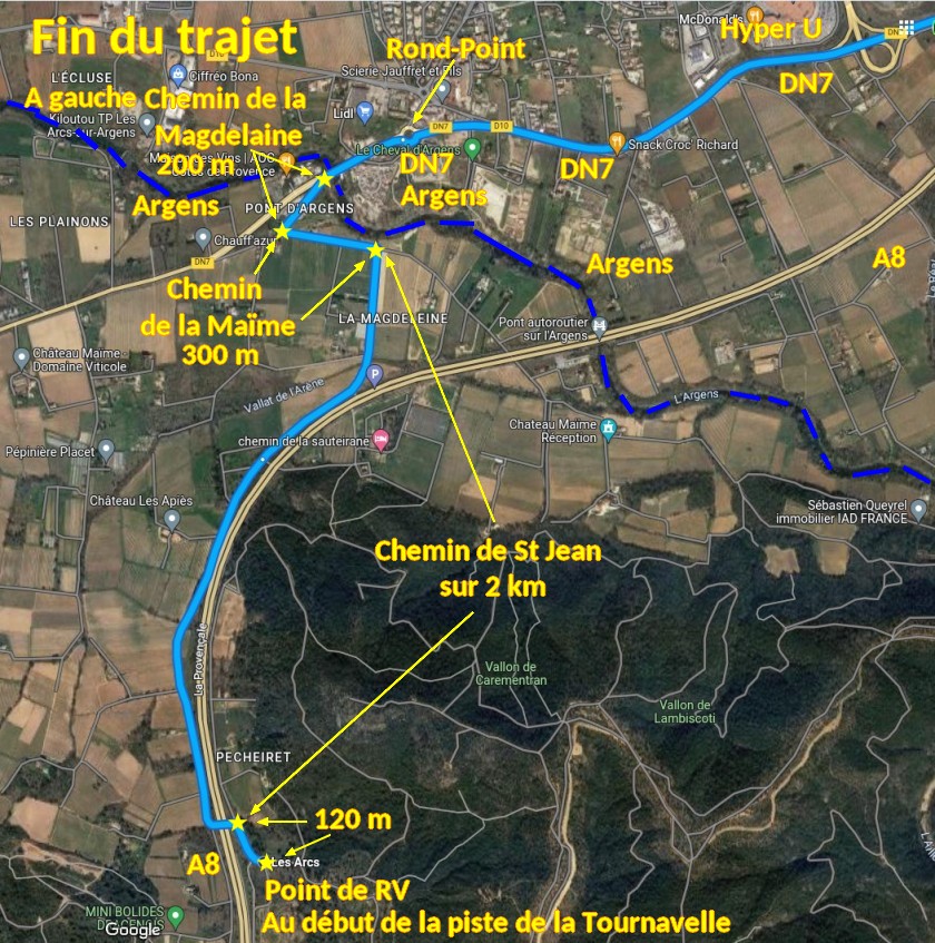 Acces LES ARCS Tournavelle OUEST 2 Fin du Trajet