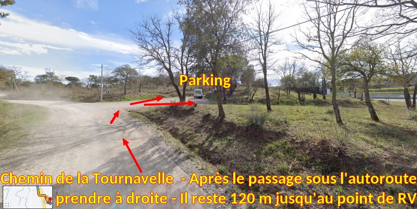 Acces LES ARCS Tournavelle OUEST 7 Parking a droite pres autoroute