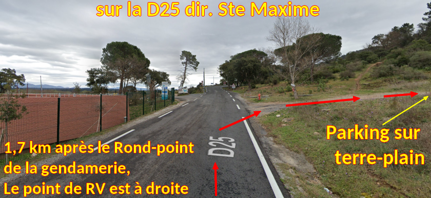 Acces LE MUY Rabinon 4 Arrivee sur le parking