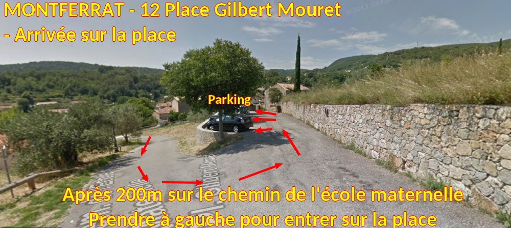 Acces MONTFERRAT 12 pl gilbert Mouret 6 a gauche vers la place