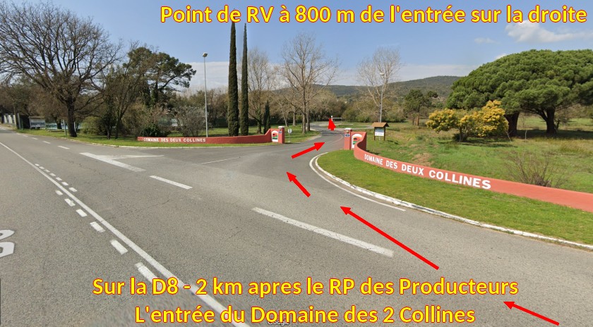 Acces ROQUEBRUNE 2 Collines 3 Entree du Domaine 1