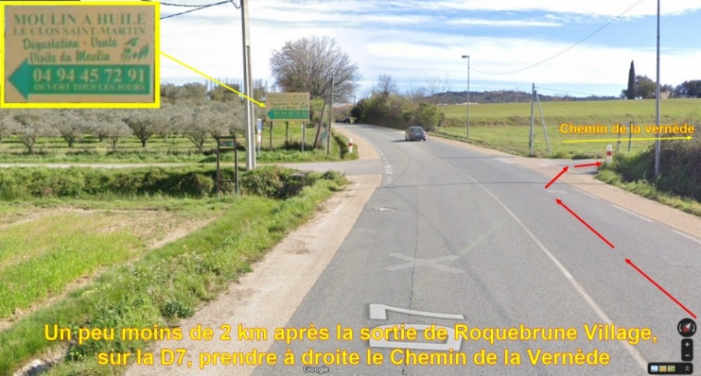 Acces ROQUEBRUNE Chemin Neuf 1 Acces via chemin de la vernede