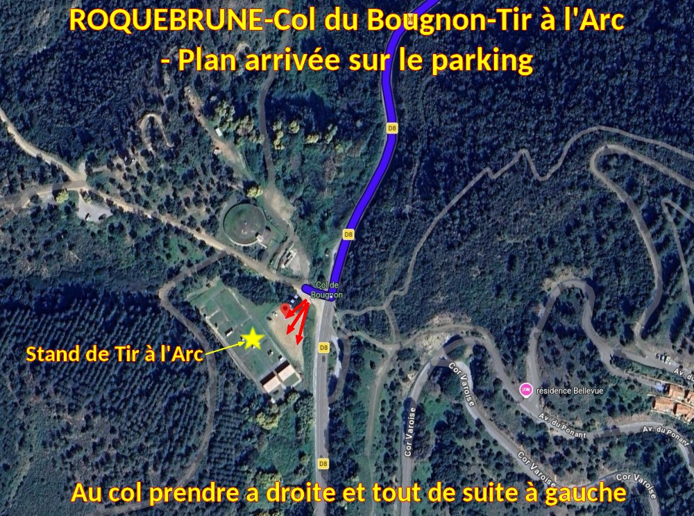 Acces ROQUEBRUNE Col du Bougnon Tir Arc 3 Fin du trajet