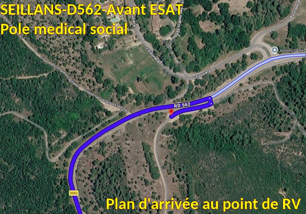 Acces SEILLANS D562 Avant ESAT pole medical social 4 Plan arrivee