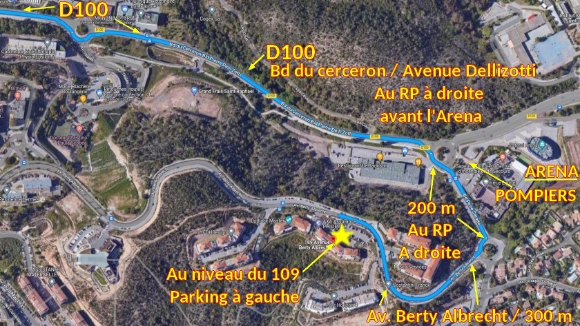 Acces St RAPHAEL Berty Albrecht 2 Fin du Trajet