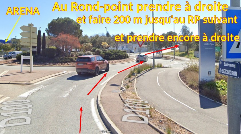 Acces St RAPHAEL Berty Albrecht 3 RP de l Arena a droite