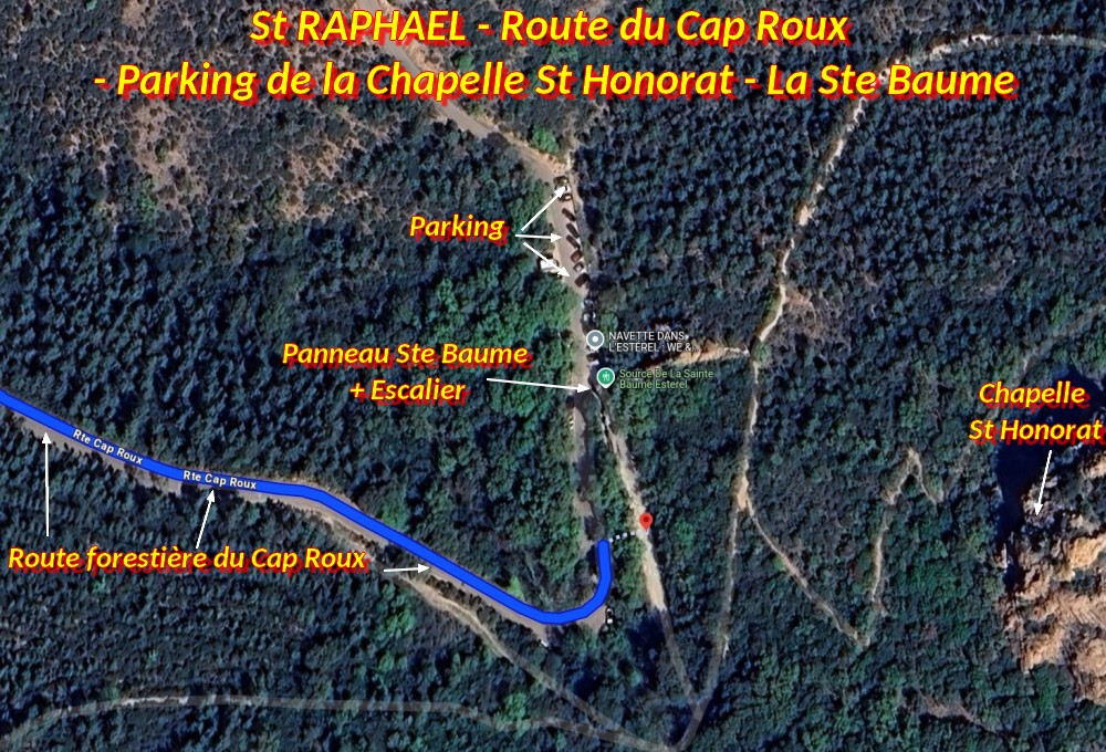 Acces St RAPHAEL Rte du Cap Roux 4 Plan Arrivee