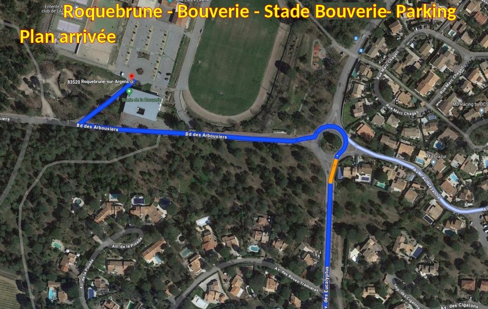ROQUEBRUNE Bouverie Stade Bouverie 02 Plan arrivee