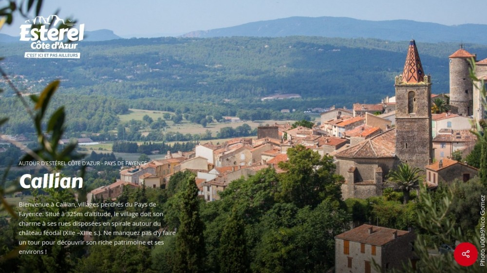 CALLIAN-Vue du village et alentours